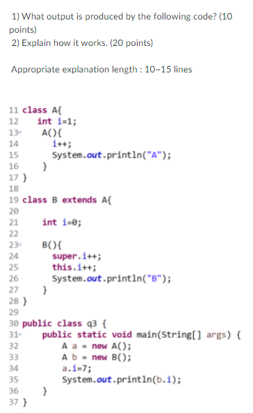 Solved 1) What output is produced by the following code? (10 | Chegg.com
