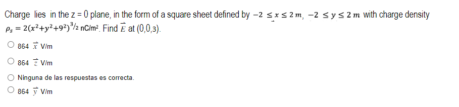 Solved Charge lies in the z=0 plane, in the form of a square | Chegg.com