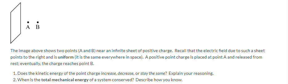 Solved A B The image above shows two points (A and B) near | Chegg.com