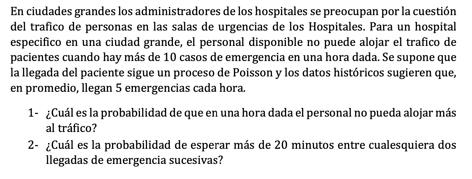 En ciudades grandes los administradores de los hospitales se preocupan por la cuestión del trafico de personas en las salas d