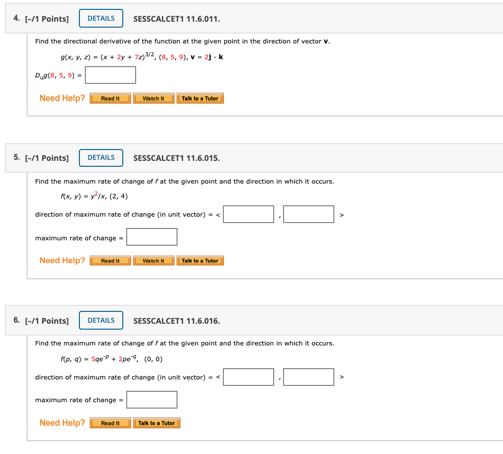 Solved Find The Directional Derivative Of The Function At Chegg Com