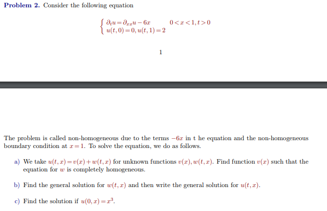 Solved Problem 2. Consider the following equation | Chegg.com