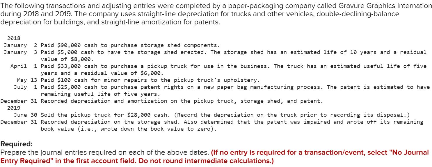 Solved: The Following Transactions And Adjusting Entries W ...