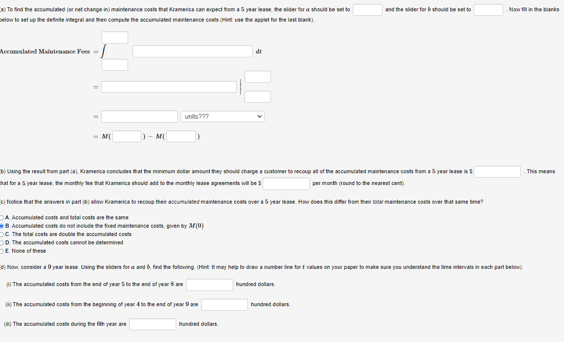 The Fundamental Theorem of the Calculus If m(t) is