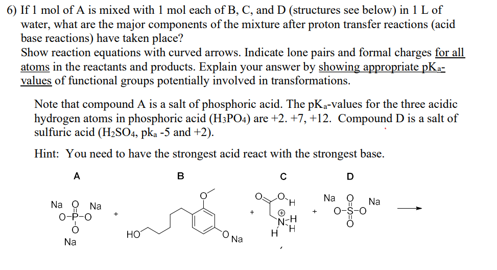 Solved If 1 mol of A is mixed with 1 mol each of B,C, and D | Chegg.com