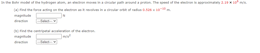 Solved In the Bohr model of the hydrogen atom, an electron | Chegg.com