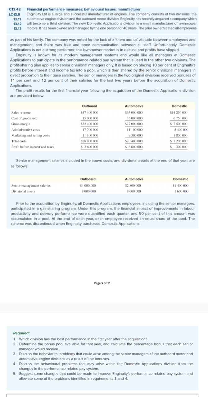 solved c13 42 financial performance measures behavioural chegg com chegg