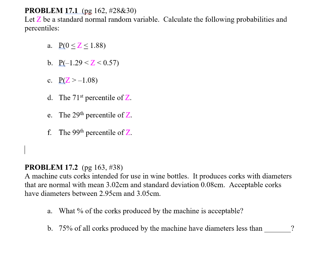 Solved Let Z Be A Standard Normal Random Variable 0323