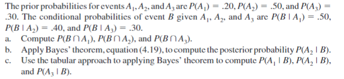 Solved The Prior Probabilities For Events A1, A2, And Az Are | Chegg.com