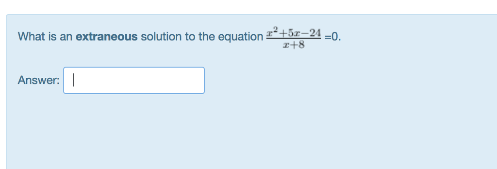 Solved What is an extraneous solution to the equation | Chegg.com