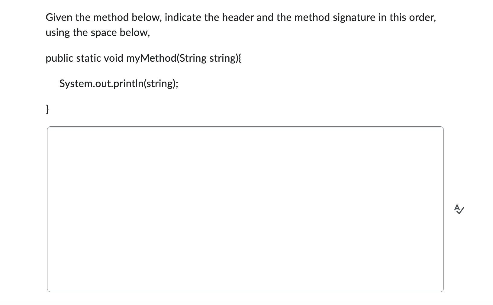 Solved Write a method named areaCircle, with the following | Chegg.com