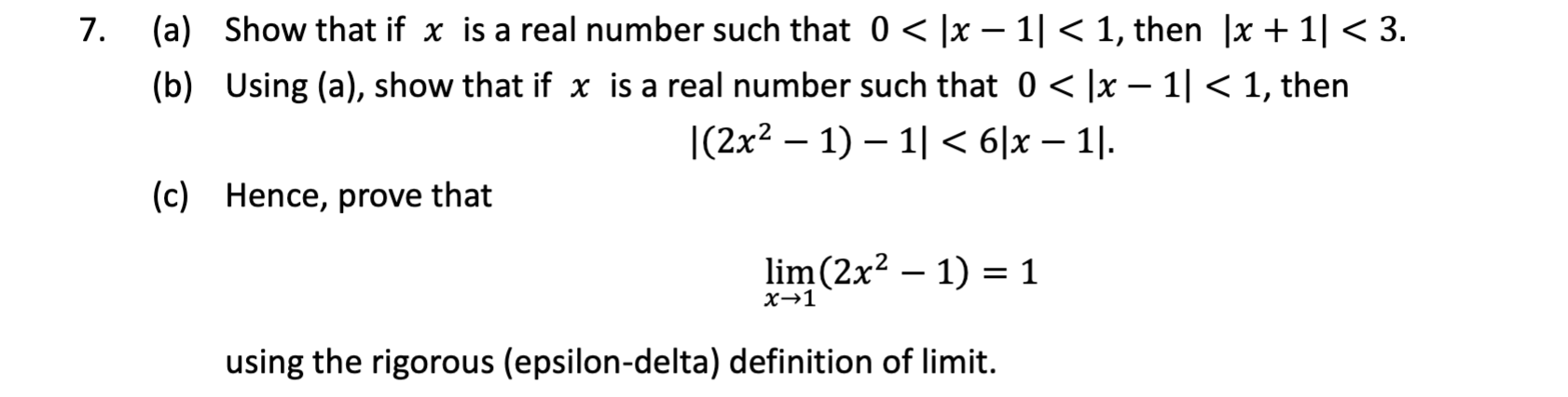 (a) Show that if x is a real number such that | Chegg.com