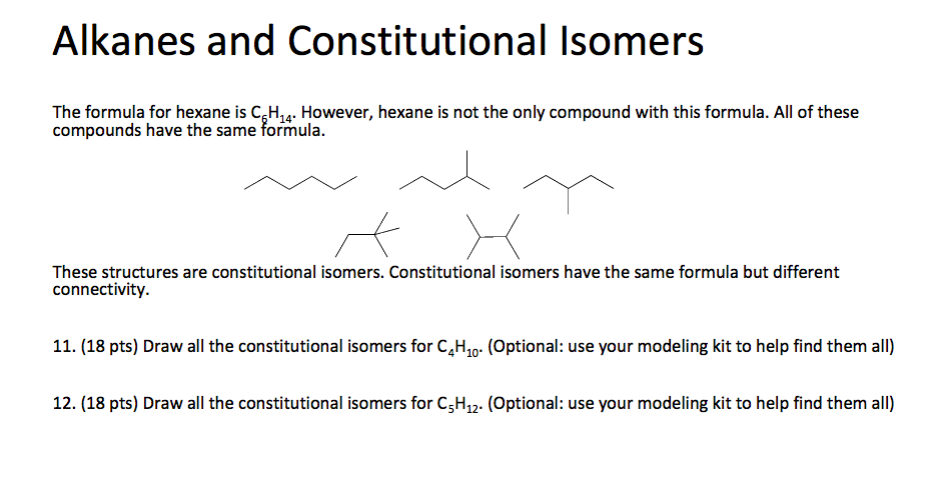 constitutional isomers c5h12