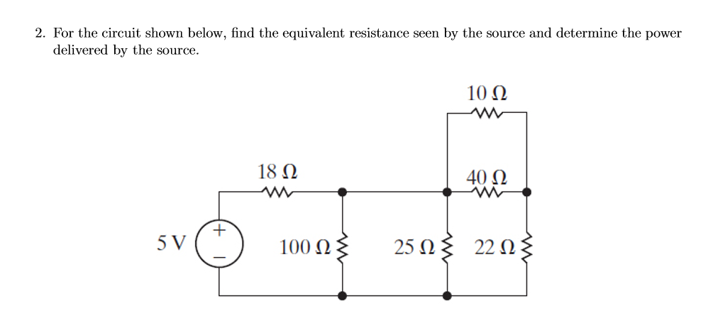 Solved 2. For the circuit shown below, find the equivalent | Chegg.com