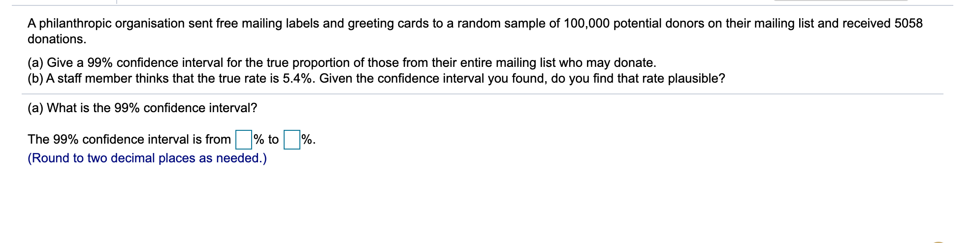 Solved A Philanthropic Organisation Sent Free Mailing Lab A Philanthropic Organisation Sent Free