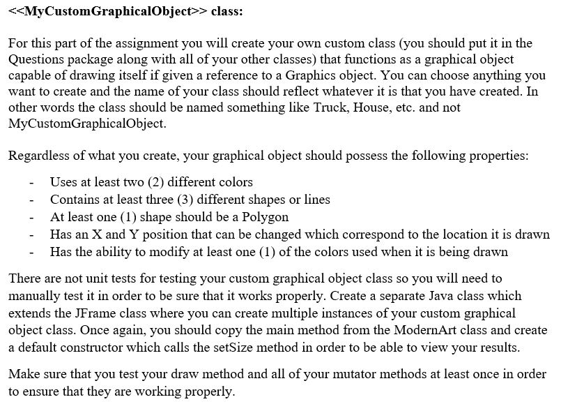 Solved class: For this part of the assignment you will | Chegg.com