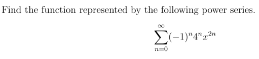 Solved Find the function represented by the following power | Chegg.com