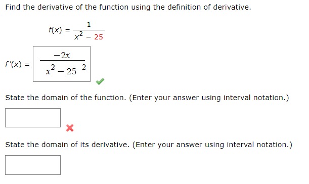 Solved Find the derivative of the function using the | Chegg.com