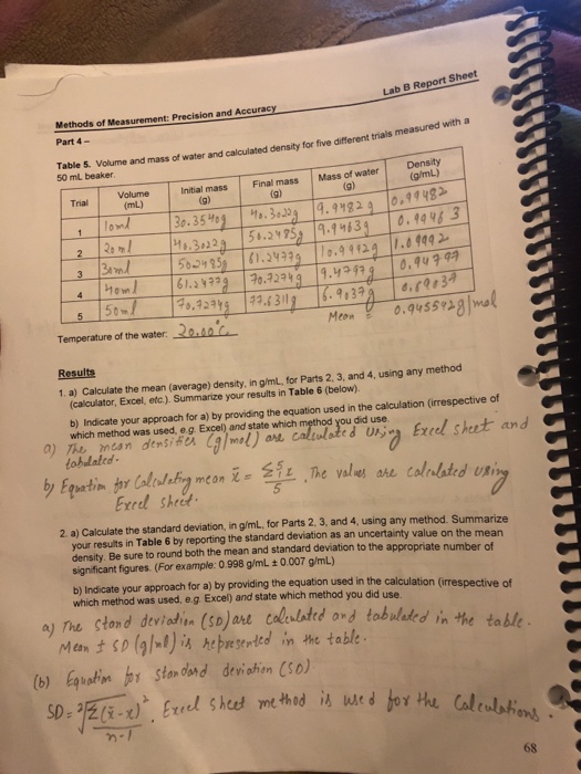 Accuracy and Precision Lab Chemistry Answers