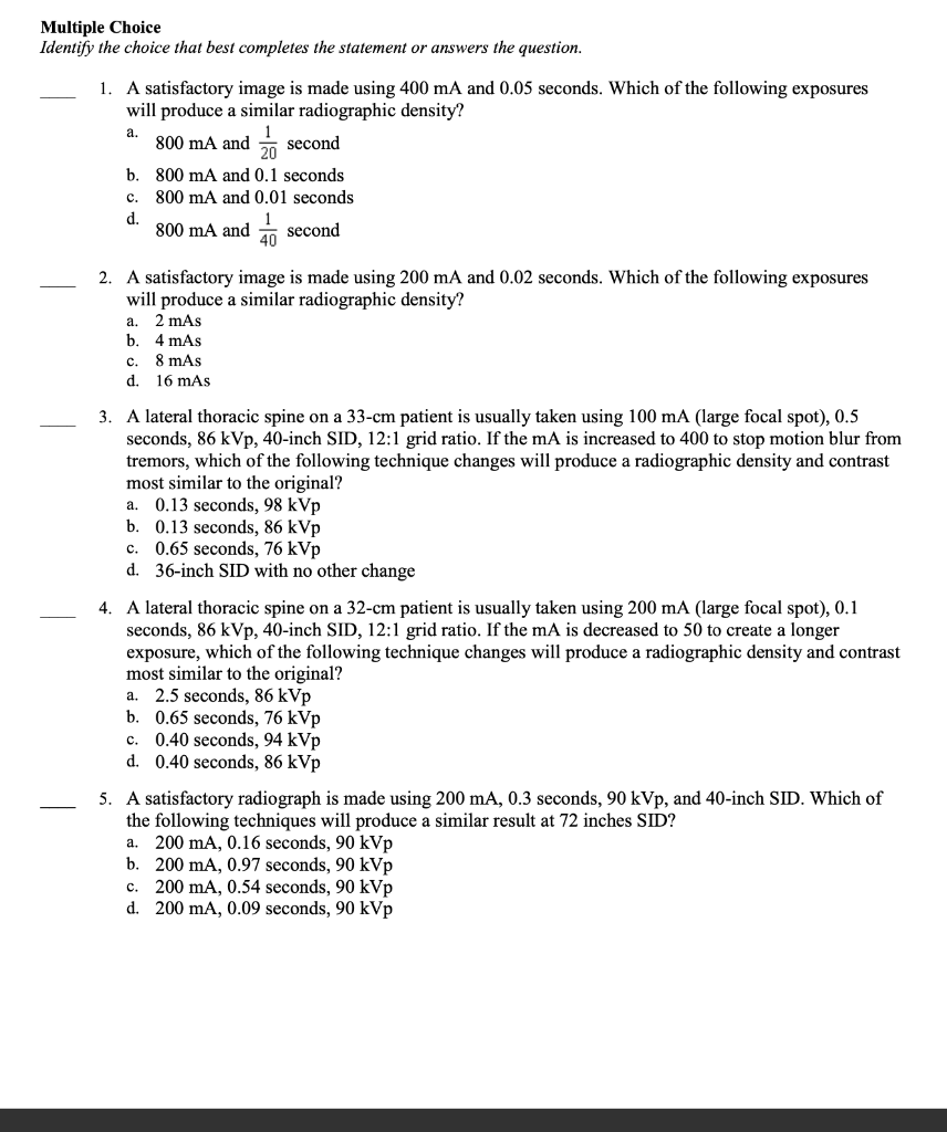 Solved Multiple Choice Identify the choice that best | Chegg.com