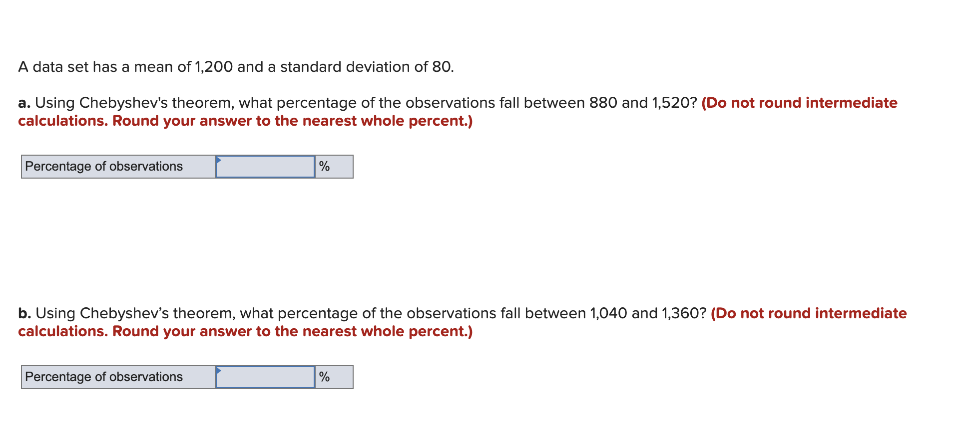 Solved A data set has a mean of 1,200 and a standard | Chegg.com