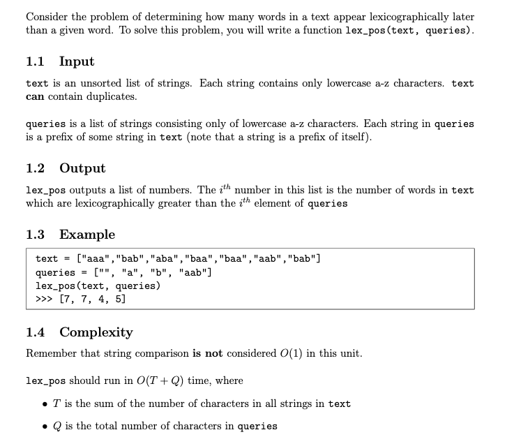 Solved Please use OOP (for example, use trie class and node | Chegg.com