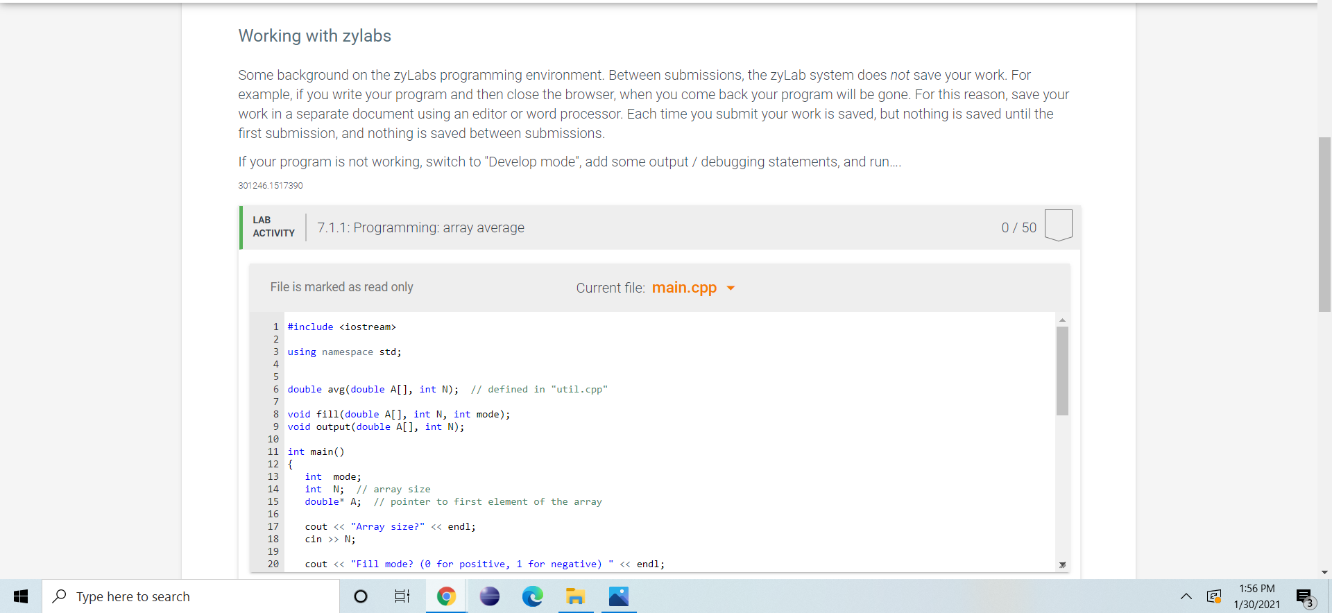 Solved Working with zylabs Some background on the zyLabs | Chegg.com