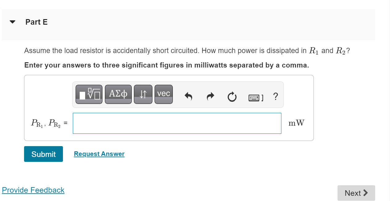 Solved A voltage divider like that in (Figure 1) is to be | Chegg.com