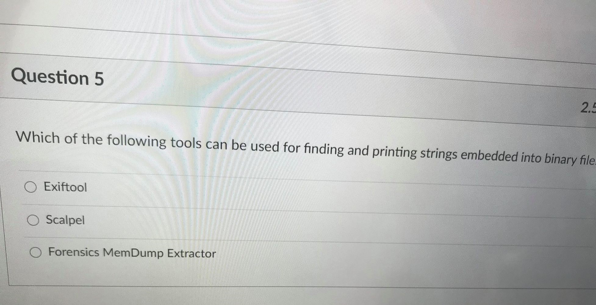 Solved Question 5 2.5 Which of the following tools can be | Chegg.com