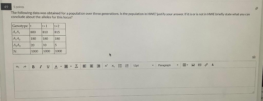 Solved The following data was obtained for a population over | Chegg.com