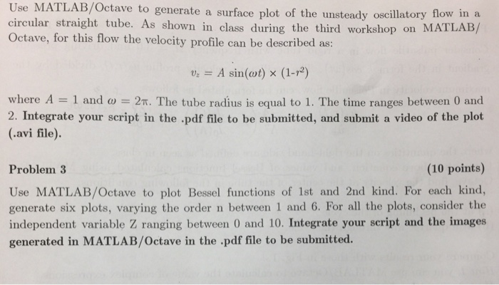 Problem 1 (10 points) Consider pulsatile flow in a | Chegg.com