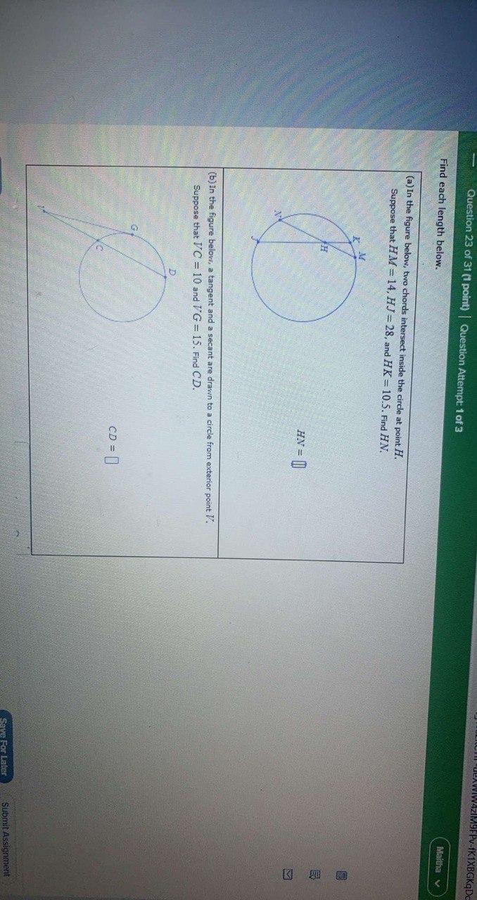 Solved Question 23 Of 31 Point Question Attempt 1 Of 3 Chegg Com