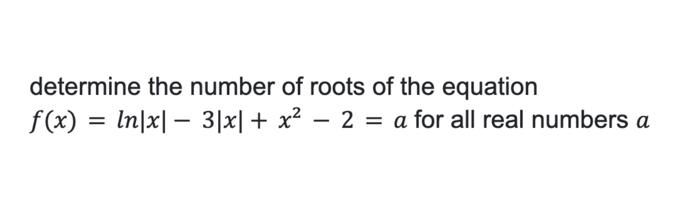 Solved determine the number of roots of the equation | Chegg.com