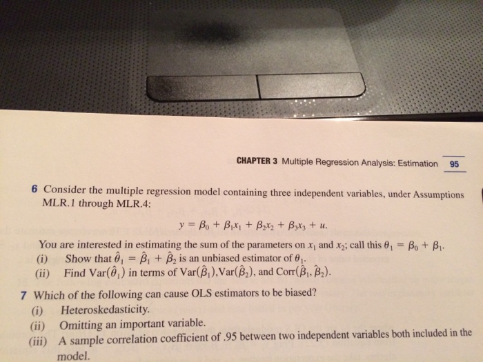 Solved CHAPTER 3 Multiple Regression Analysis: Estimation 95 | Chegg.com