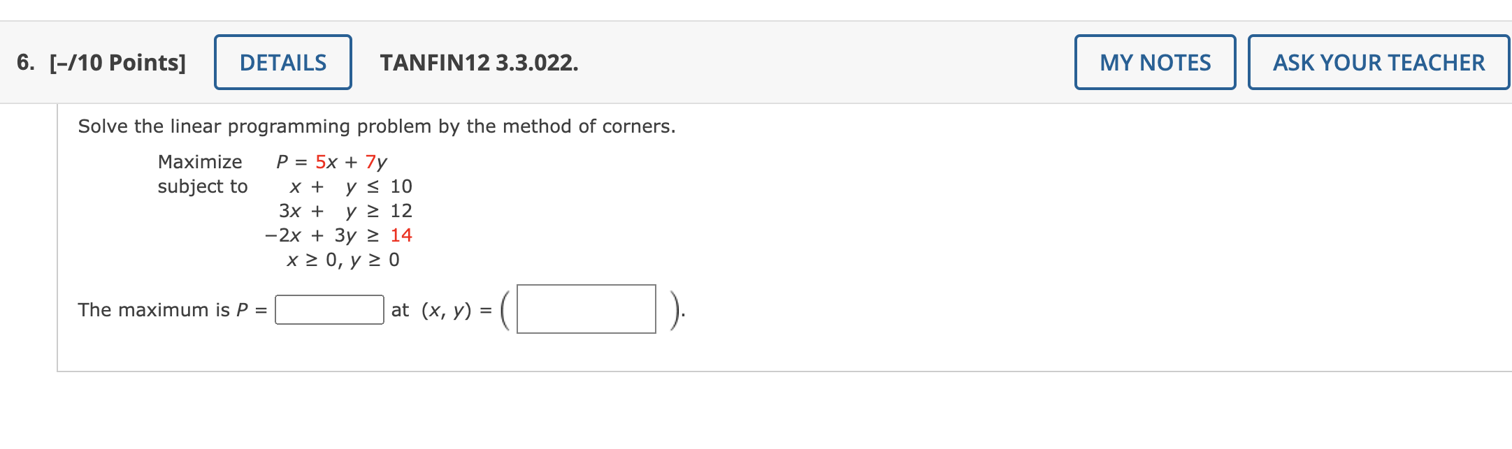 Solved Solve the linear programming problem by the method of | Chegg.com