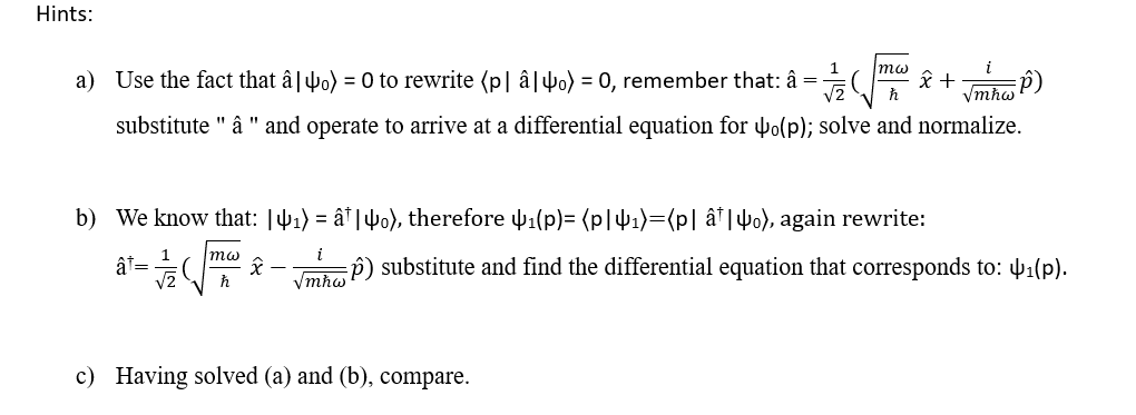 Solved 4. Consider a quantum harmonic oscillator with | Chegg.com