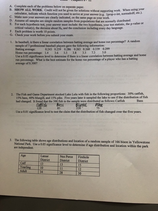 Solved A. Complete each of the problems below on separate | Chegg.com