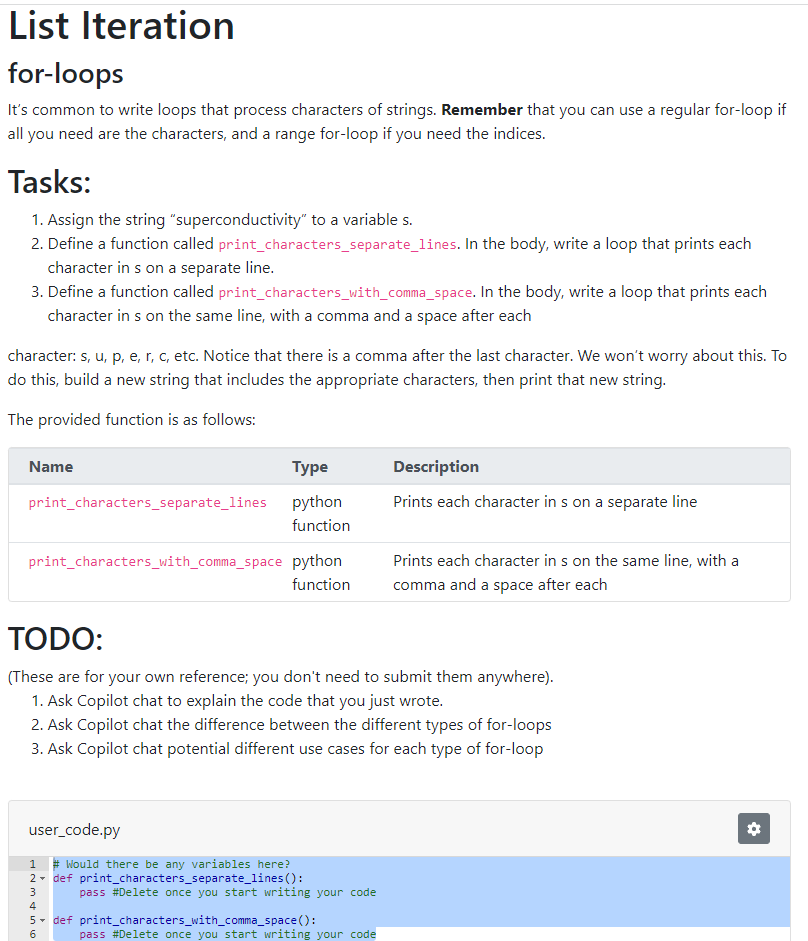 Solved for-loops It's common to write loops that process | Chegg.com