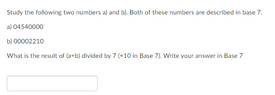 Solved Study the following two numbers a) and b). Both of | Chegg.com