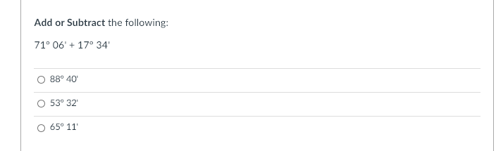Solved Add Or Subtract The Following 71 06 17 34 88 Chegg