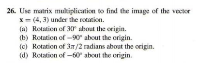 Solved Use matrix multiplication to find the image of | Chegg.com