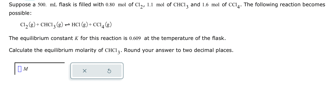 Solved Possible Cl2 G CHCl3 G HCl G CCl4 G The Chegg Com   PhpUfarXo