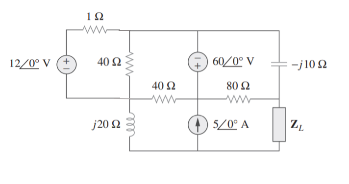 Solved Find the value of ZL in the figure circuit | Chegg.com