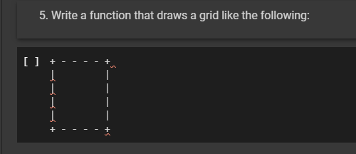 Solved Write a function IN PYTHON that draws a grid like the | Chegg.com