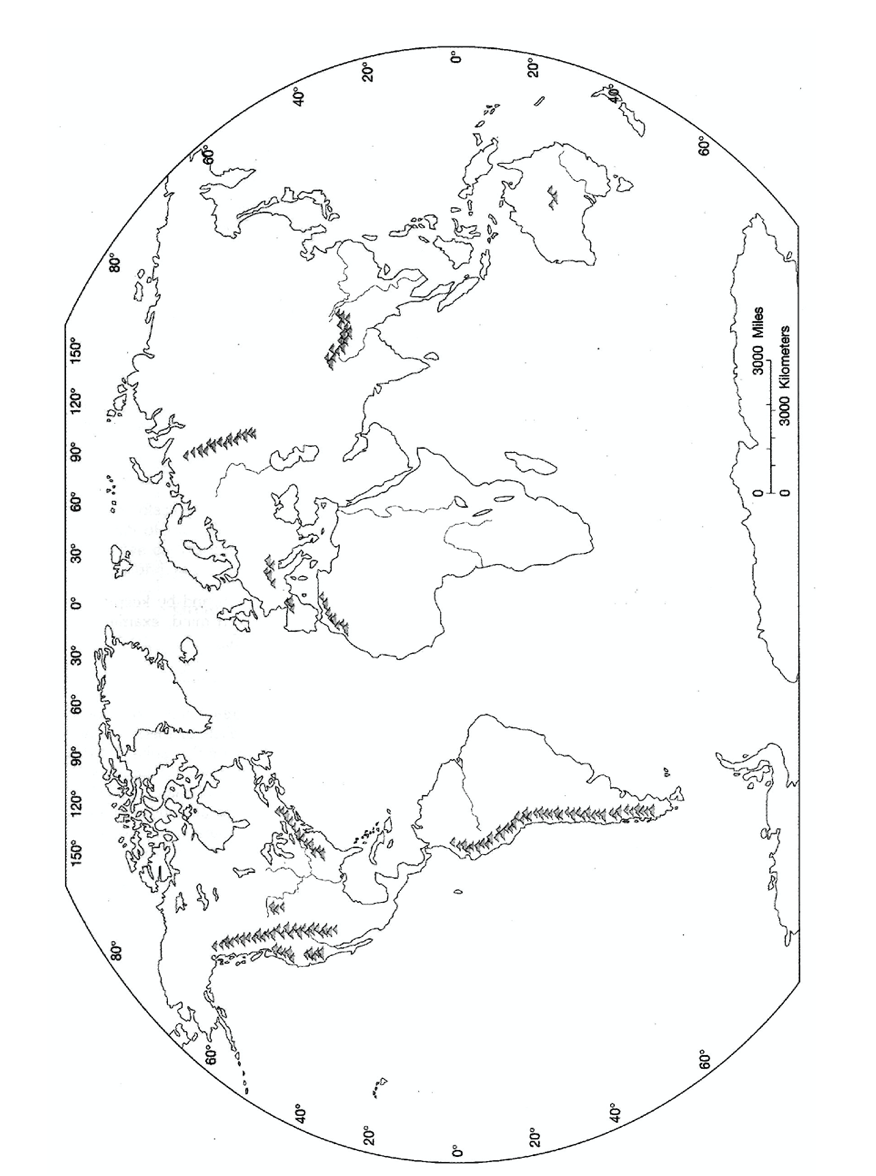 world geography black and white