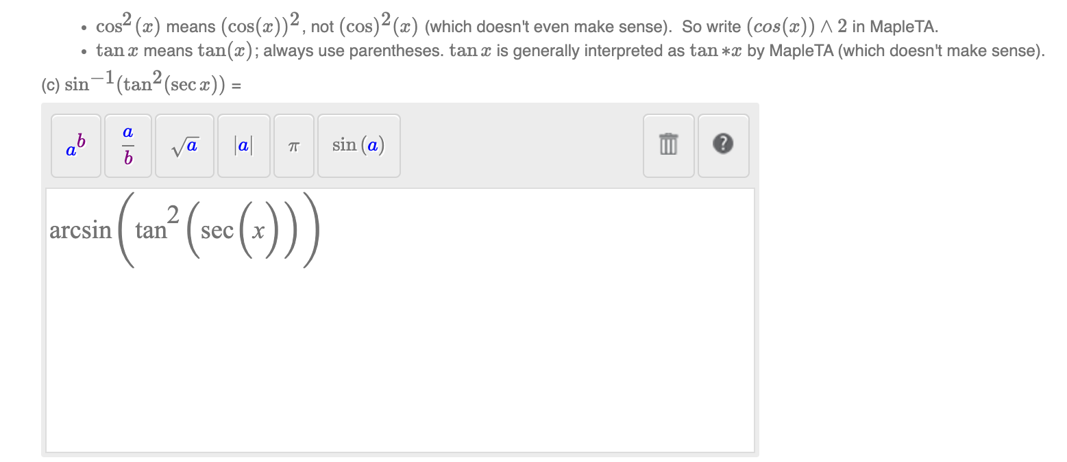 Solved - cos2(x) means (cos(x))2, not (cos)2(x) (which | Chegg.com
