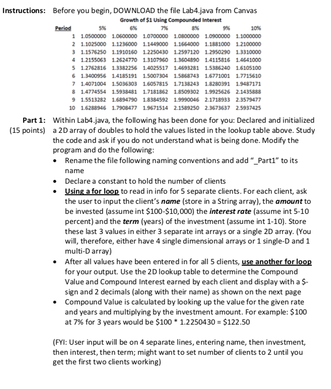 Solved Can someone please help me with Java programming? I'm | Chegg.com image.