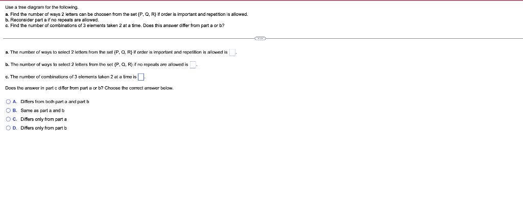 Solved Use a tree diagram for the following. a. Find the | Chegg.com