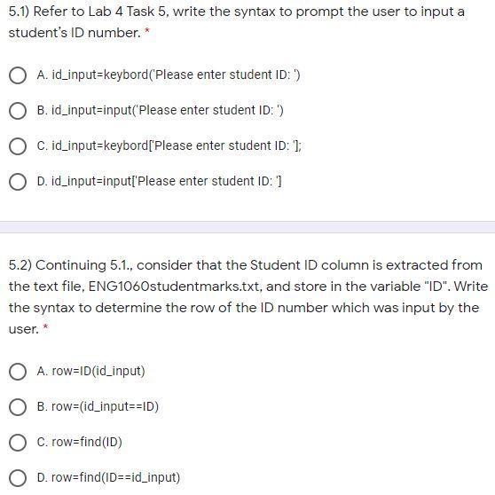 Solved TASK 5 [2 MARKS - L04E) Download the | Chegg.com