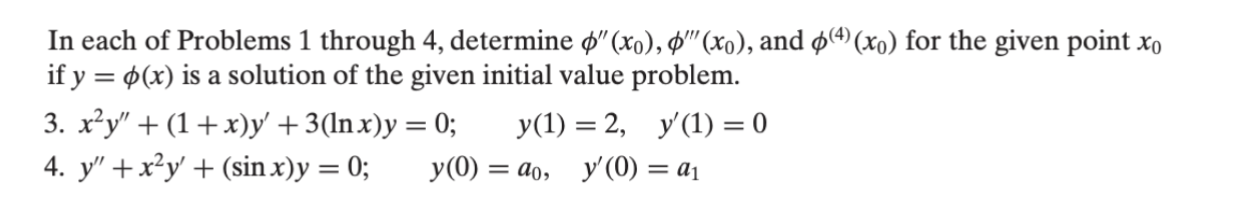 Solved In each of Problems 1 through 4 , determine | Chegg.com